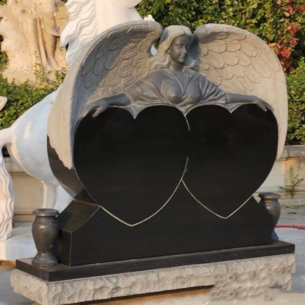 Anděl Guardian Náhrobek s dvojitým srdcem