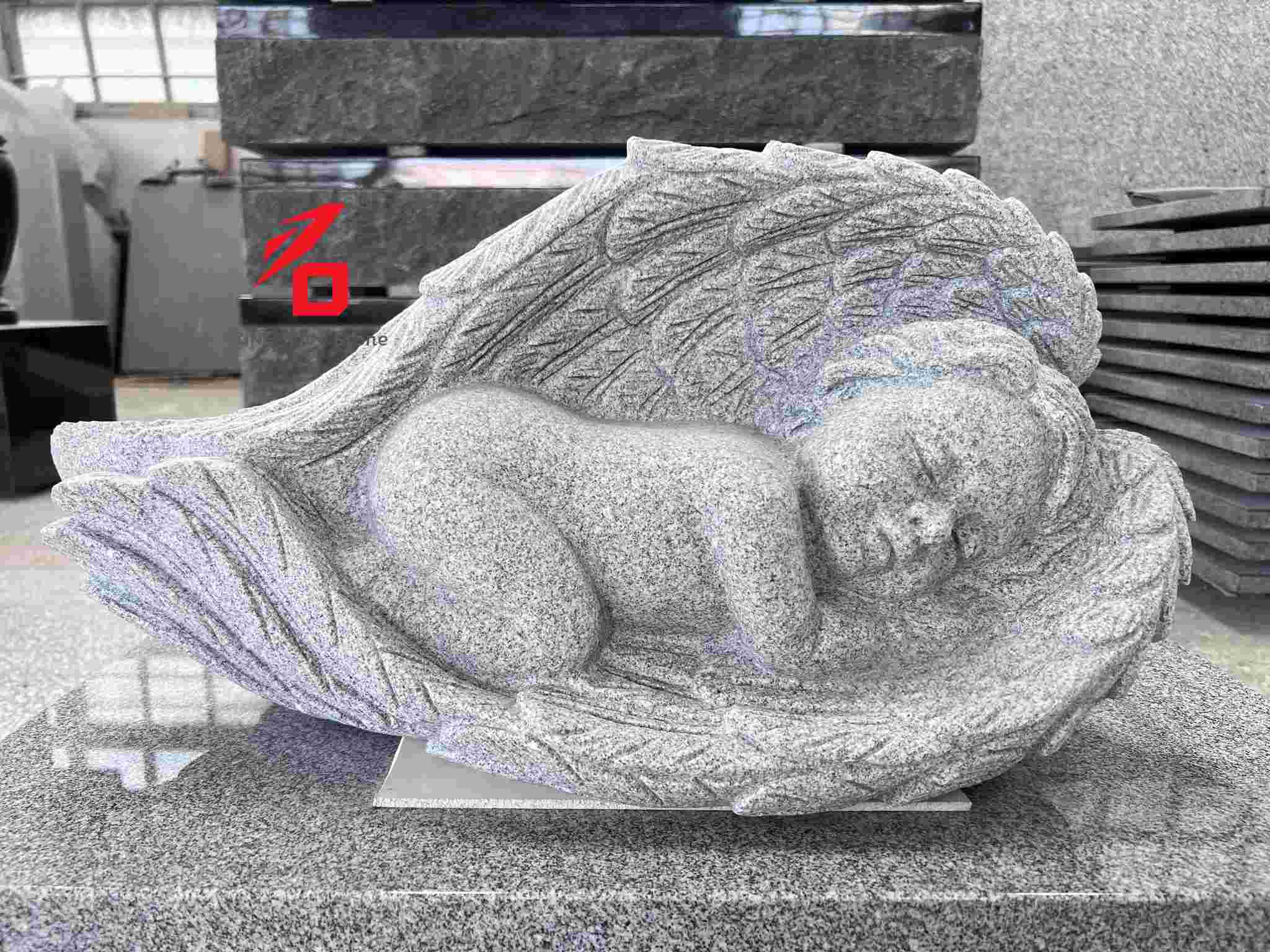 Angel Wings Baby Stone Socha Pamětní Ornament