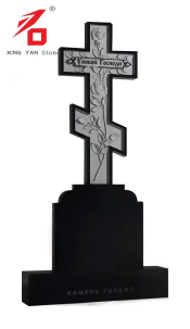 Black Granite Rose Monument na kříži