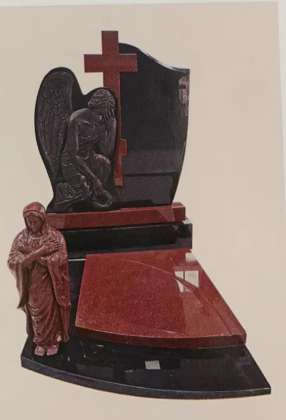 China Xingyan - náboženský téma Carving Tombstone (Angel a Panna Marie ve tvaru)