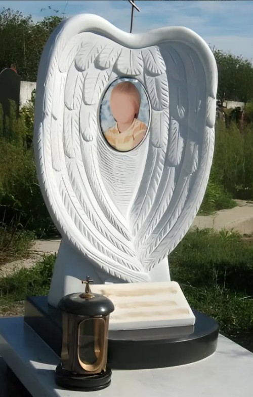 China Xingyan Stone Carving Angel Wings Childin's Tombstone