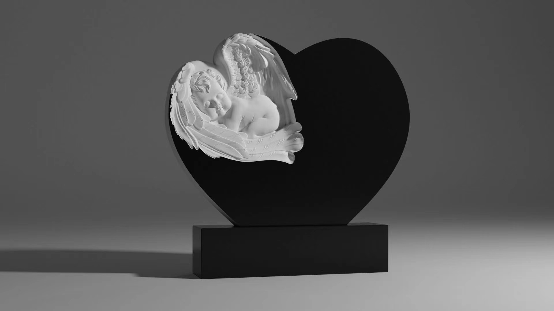Čínský Xingyan ruský styl Love Guardian Angel Art Tombstone