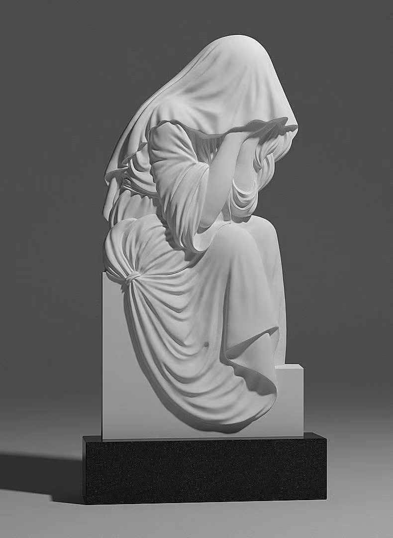 Čínský Xingyan Russian Style Smutning Madonna Téma Art Tombstone