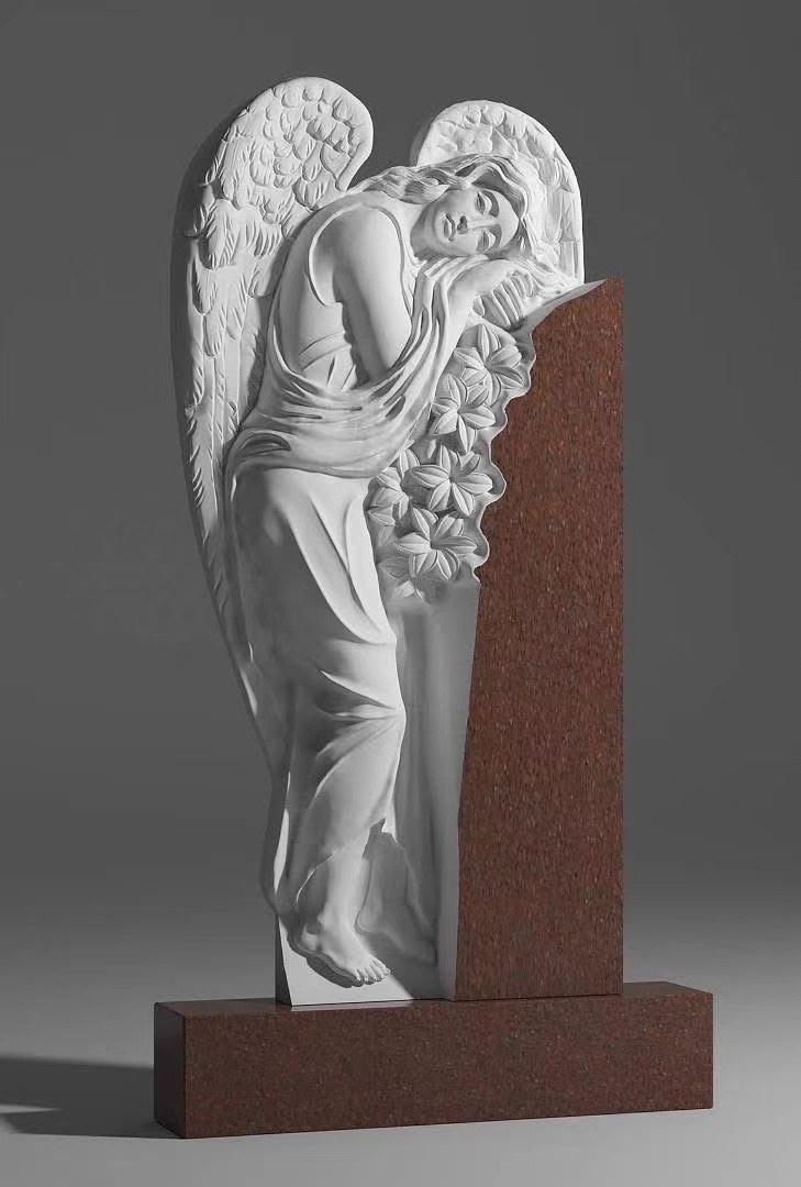 Čínský Xingyan Russian Style Spící anděl Art Tombstone