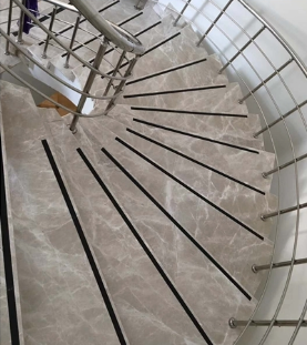 Xingyan Stone leštění šumivé šedé mramorové schodiště výrobce
