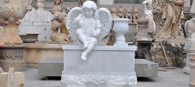 Xingyan Winged Angel Garden Dekorativní kamenná socha